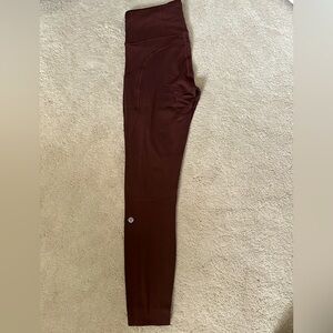lululemon Fast & Free, 25” High Rise Tight, Size 6